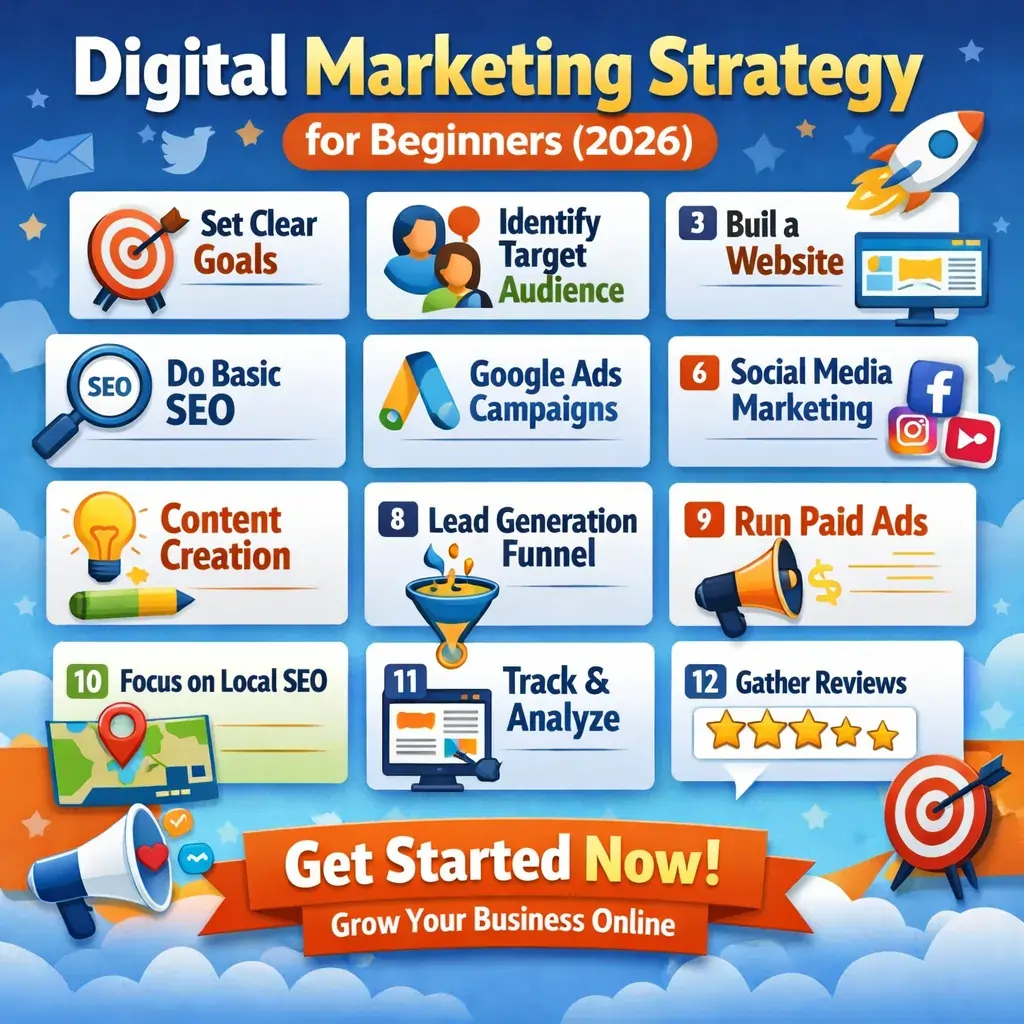 Digital Marketing Strategy for Beginners (Complete Step-by-Step Guide 2026)