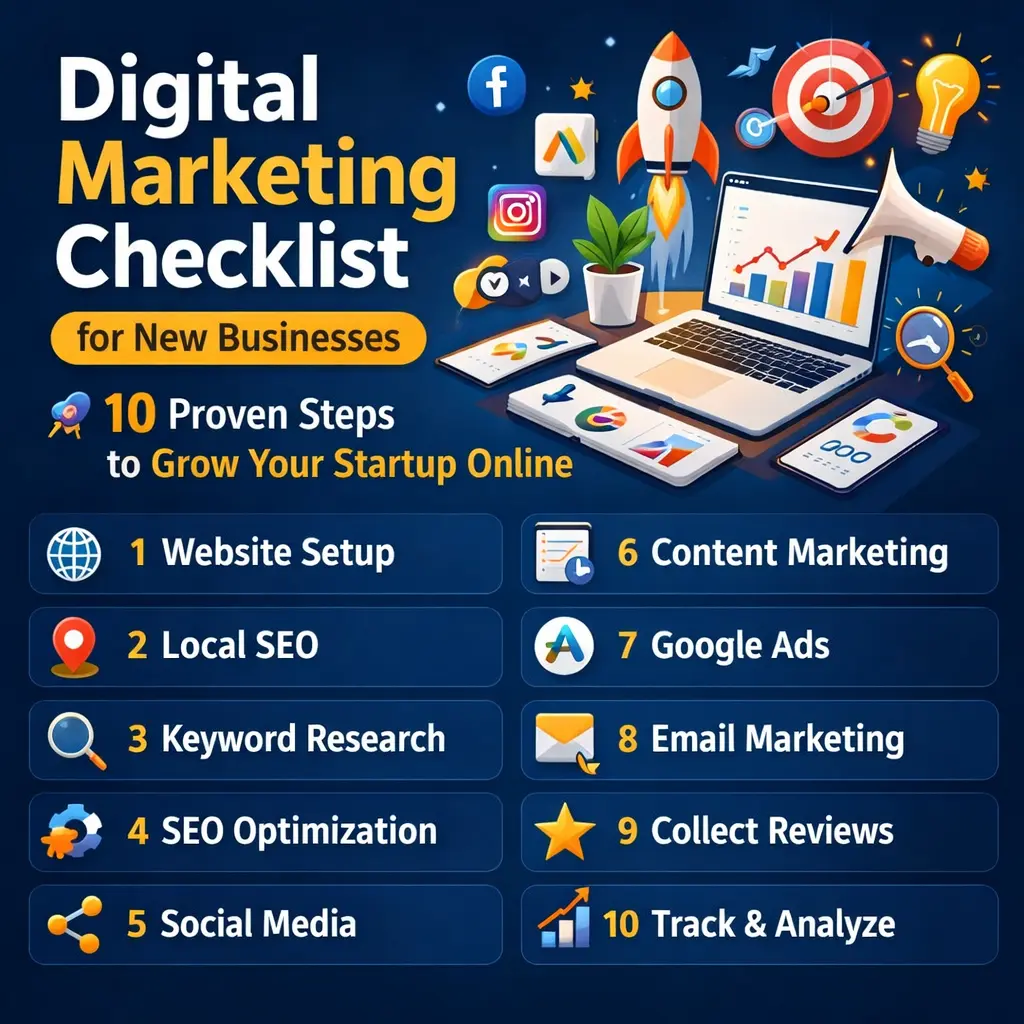 Digital Marketing Checklist for New Businesses: A Complete Step-by-Step Guide